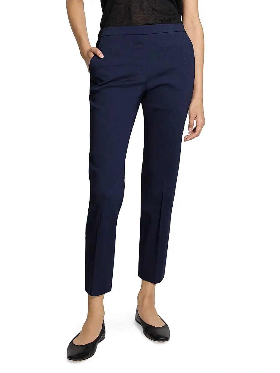 Theory Women's Treeca Linen Pull-On Crop Pants | Thumbnail 3 Theory Women's Treeca Linen Pull-On Crop Pants | Thumbnail 3