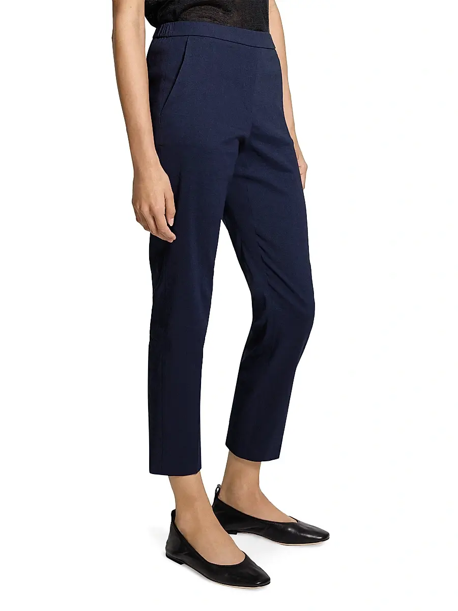 Theory Women's Treeca Linen Pull-On Crop Pants | Thumbnail 4 Theory Women's Treeca Linen Pull-On Crop Pants | Thumbnail 4