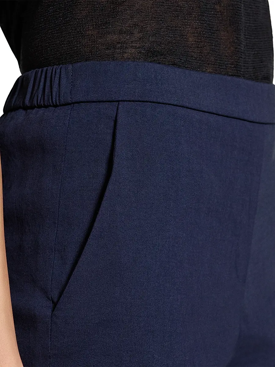 Theory Women's Treeca Linen Pull-On Crop Pants | Thumbnail 6 Theory Women's Treeca Linen Pull-On Crop Pants | Thumbnail 6