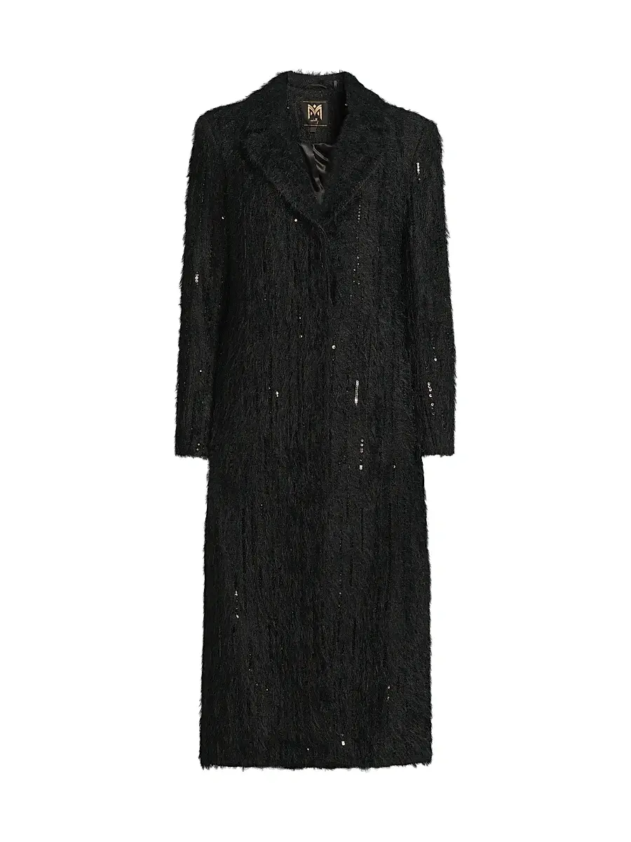 Milly Women's Rhinestone-Embellished Long Coat