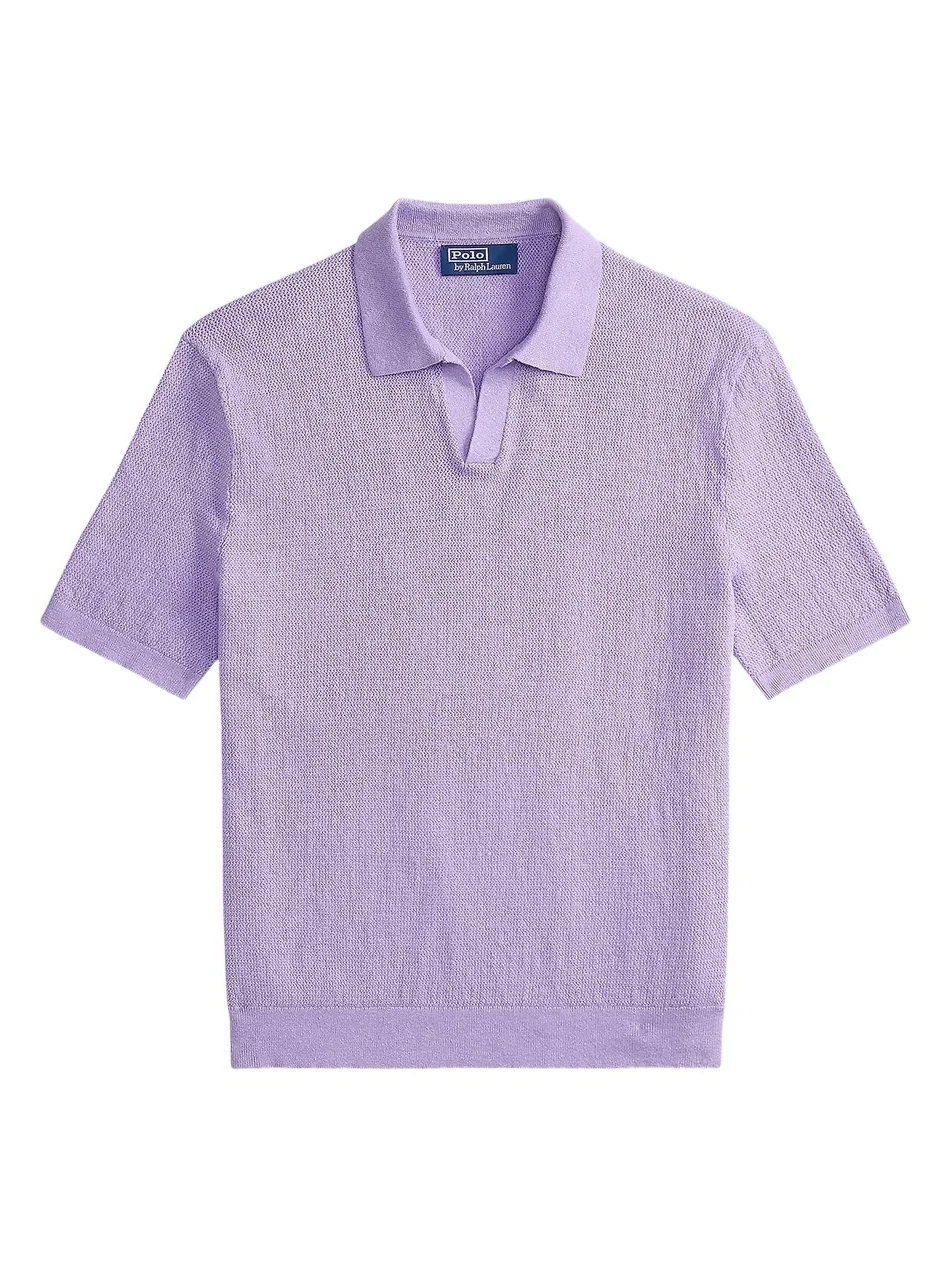 Polo Ralph Lauren Men's Knit Linen-Blend Polo Shirt