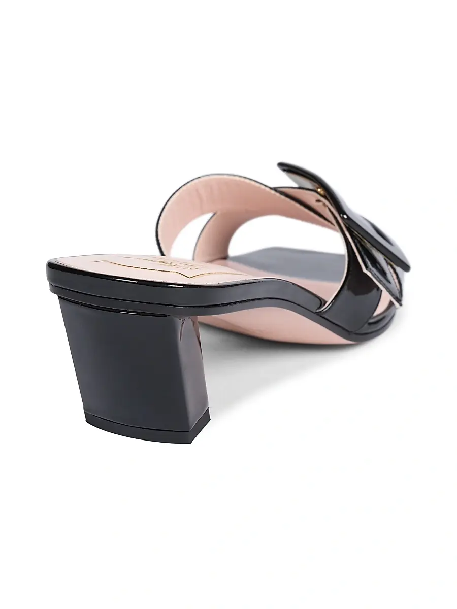 Roger Vivier Women's BV Cross Tonal 45MM Leather Mules | Thumbnail 3 Roger Vivier Women's BV Cross Tonal 45MM Leather Mules | Thumbnail 3