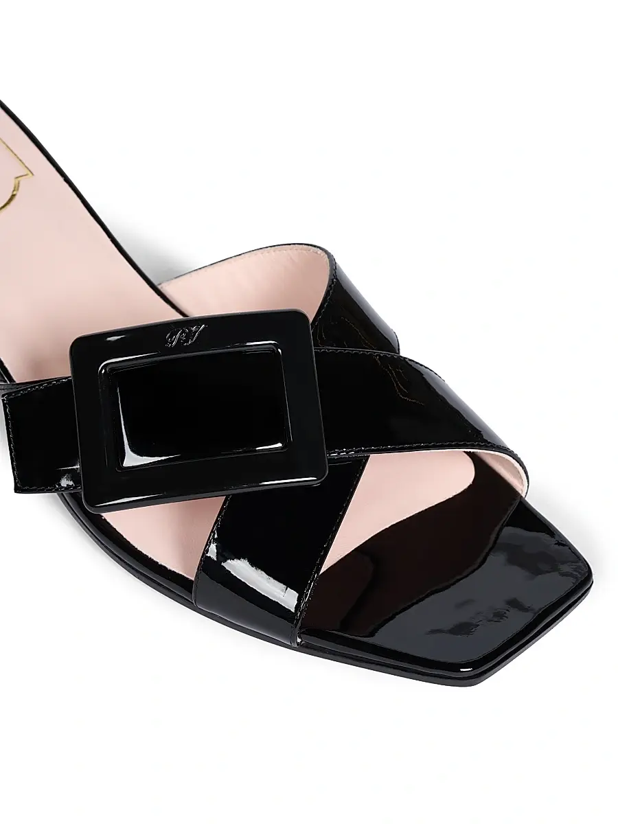 Roger Vivier Women's BV Cross Tonal 45MM Leather Mules | Thumbnail 5 Roger Vivier Women's BV Cross Tonal 45MM Leather Mules | Thumbnail 5