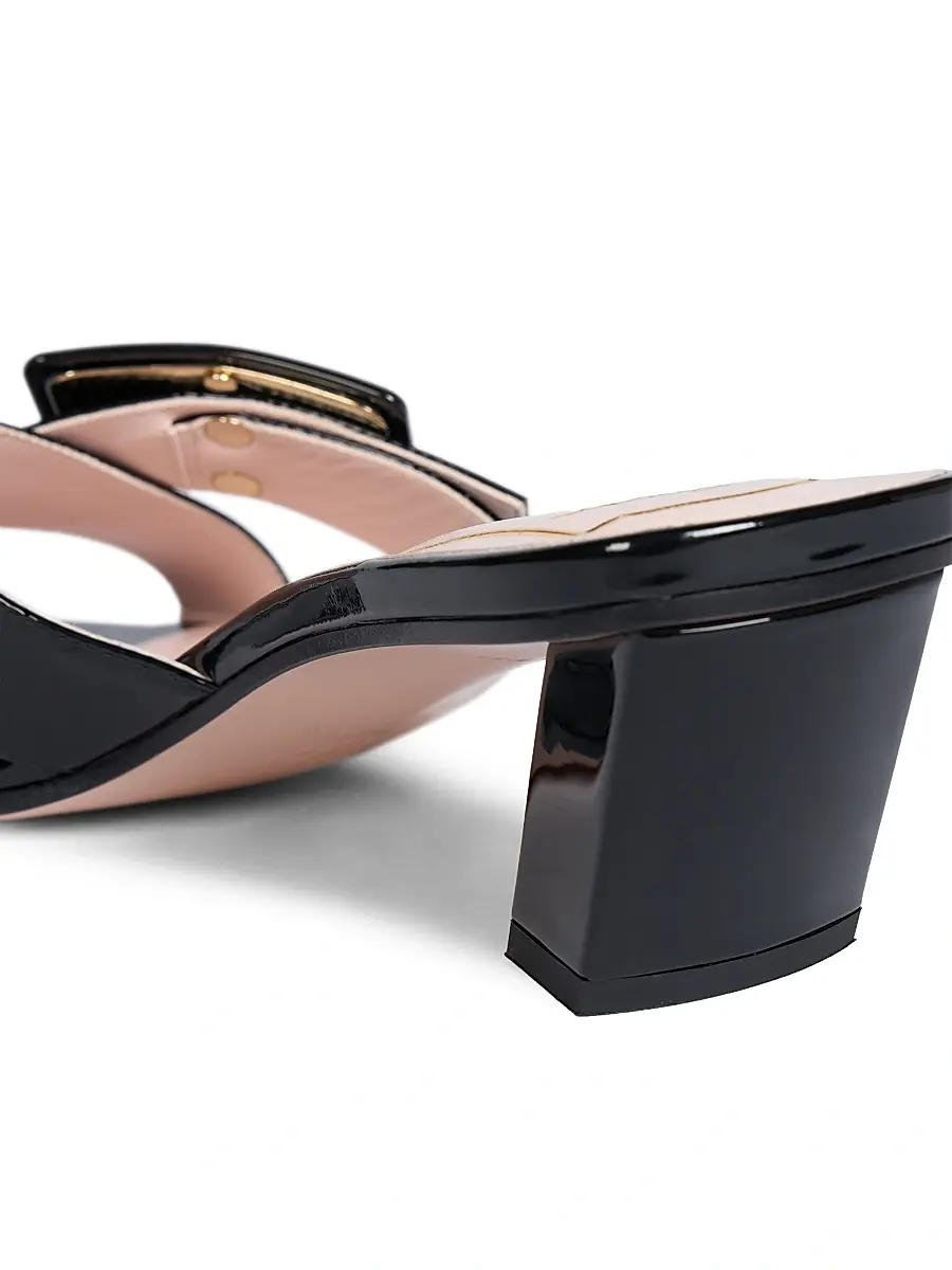 Roger Vivier Women's BV Cross Tonal 45MM Leather Mules | Thumbnail 6 Roger Vivier Women's BV Cross Tonal 45MM Leather Mules | Thumbnail 6