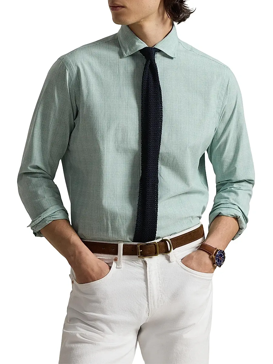 Polo Ralph Lauren Men's Check Cotton Poplin Shirt | Thumbnail 3 Polo Ralph Lauren Men's Check Cotton Poplin Shirt | Thumbnail 3