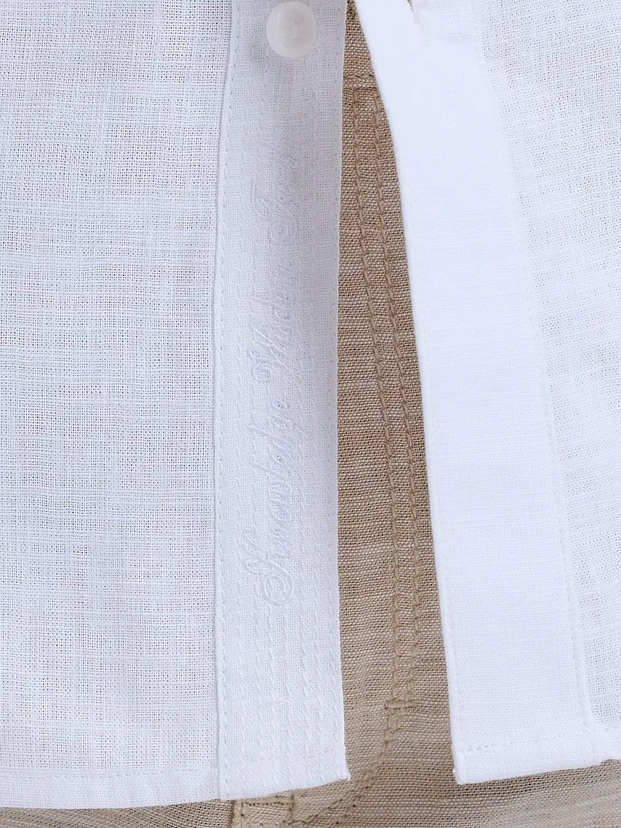 Robert Graham Men's Sutton Solid Linen-Cotton Shirt | Thumbnail 7 Robert Graham Men's Sutton Solid Linen-Cotton Shirt | Thumbnail 7