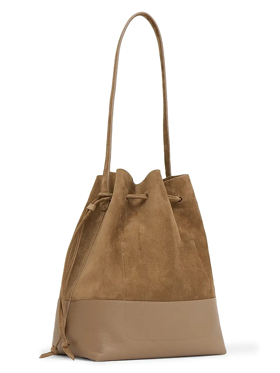 MANSUR GAVRIEL Women's Leather & Suede Drawstring Bucket Bag | Thumbnail 2