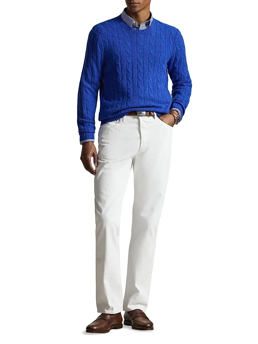 Polo Ralph Lauren Men's Cashmere Cable-Knit Sweater | Thumbnail 2 Polo Ralph Lauren Men's Cashmere Cable-Knit Sweater | Thumbnail 2