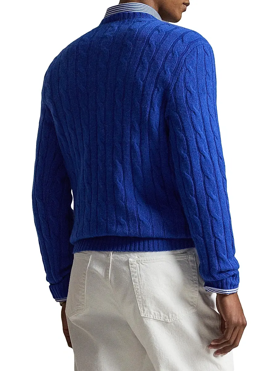 Polo Ralph Lauren Men's Cashmere Cable-Knit Sweater | Thumbnail 3 Polo Ralph Lauren Men's Cashmere Cable-Knit Sweater | Thumbnail 3