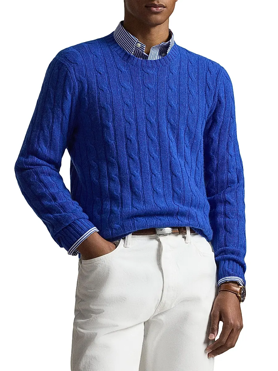 Polo Ralph Lauren Men's Cashmere Cable-Knit Sweater