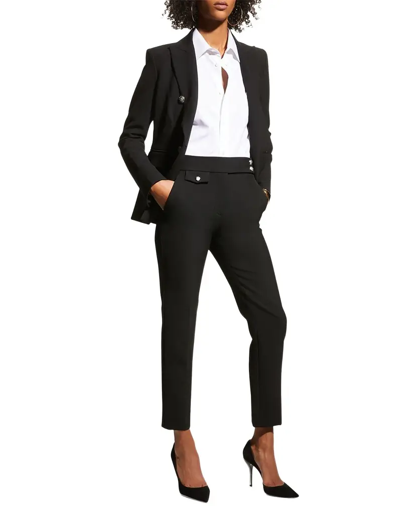 Veronica Beard Renzo Straight Crop Pants