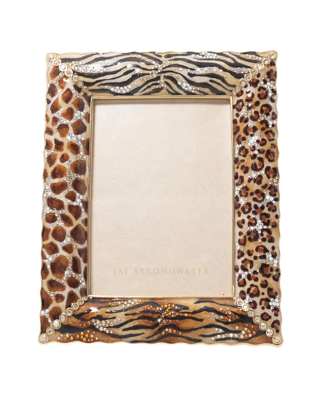 Jay Strongwater 5" x 7" Mixed Animal-Print Picture Frame