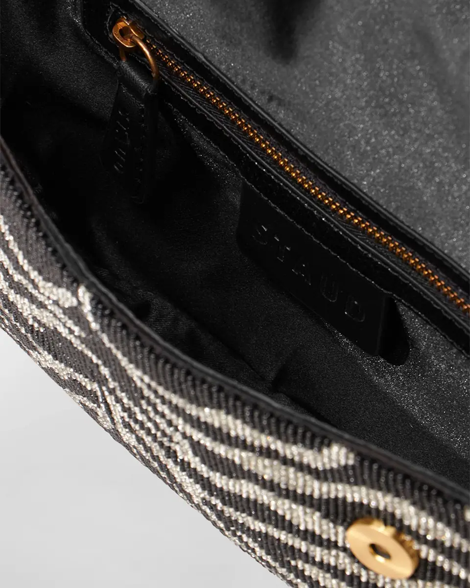 Staud Tommy Two-Tone Beaded Shoulder Bag | Thumbnail 3