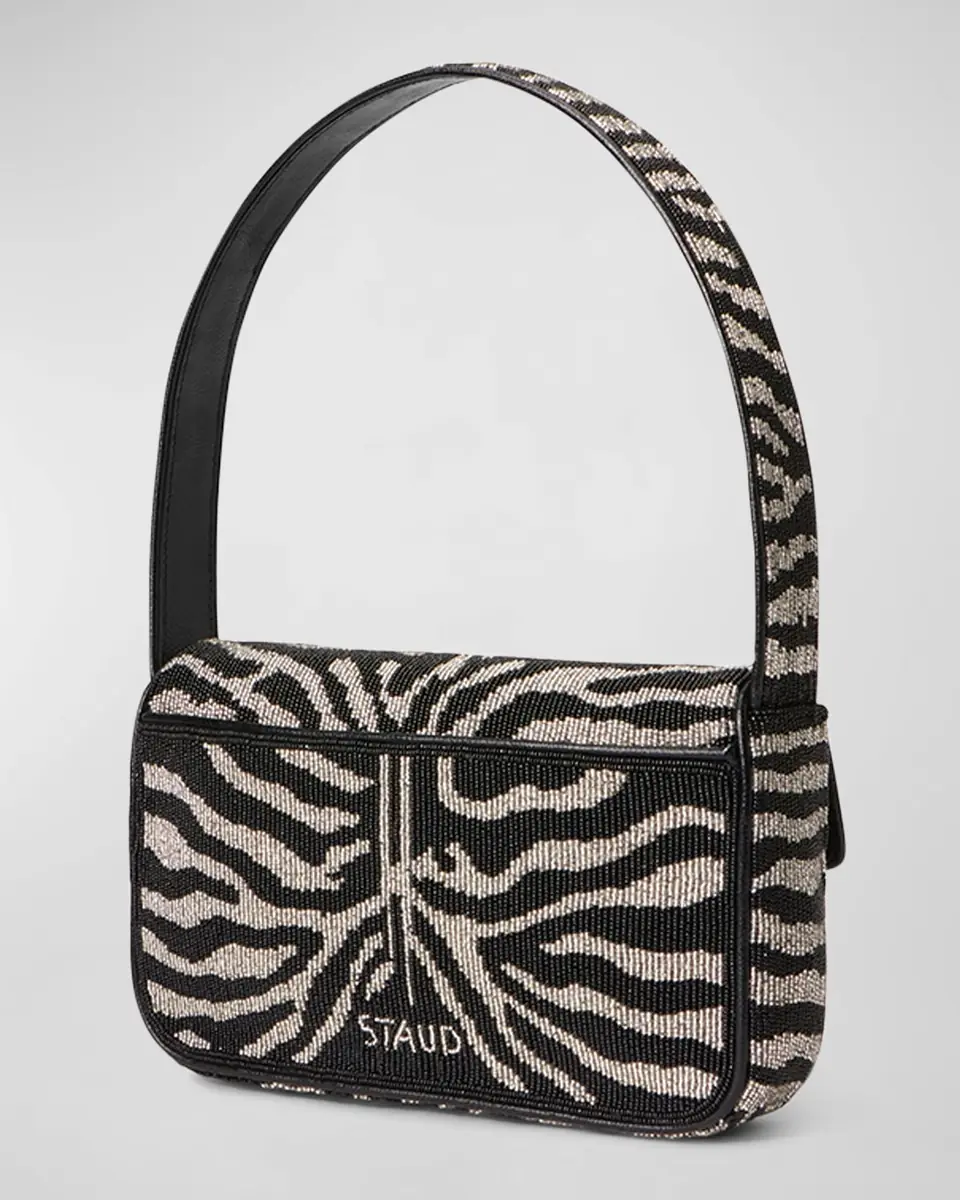 Staud Tommy Two-Tone Beaded Shoulder Bag | Thumbnail 6