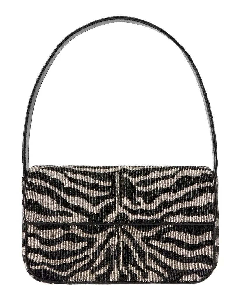 Tommy Two-Tone Beaded Shoulder Bag