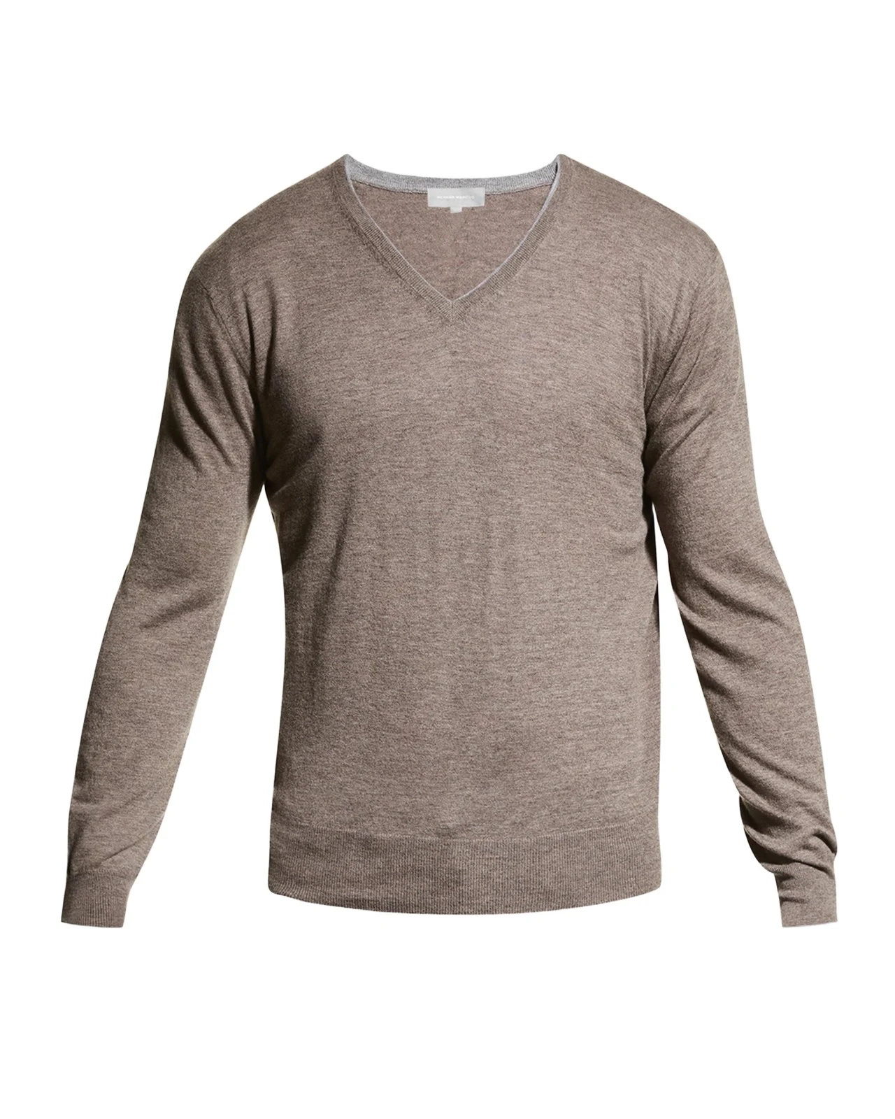 Neiman Marcus Men's Extra Lightweight Wool-Cashmere V-Neck Sweater