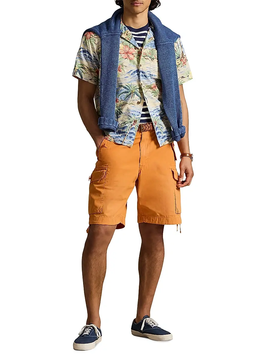 Polo Ralph Lauren Men's Garment-Dyed Ripstop Cargo Shorts | Thumbnail 2 Polo Ralph Lauren Men's Garment-Dyed Ripstop Cargo Shorts | Thumbnail 2