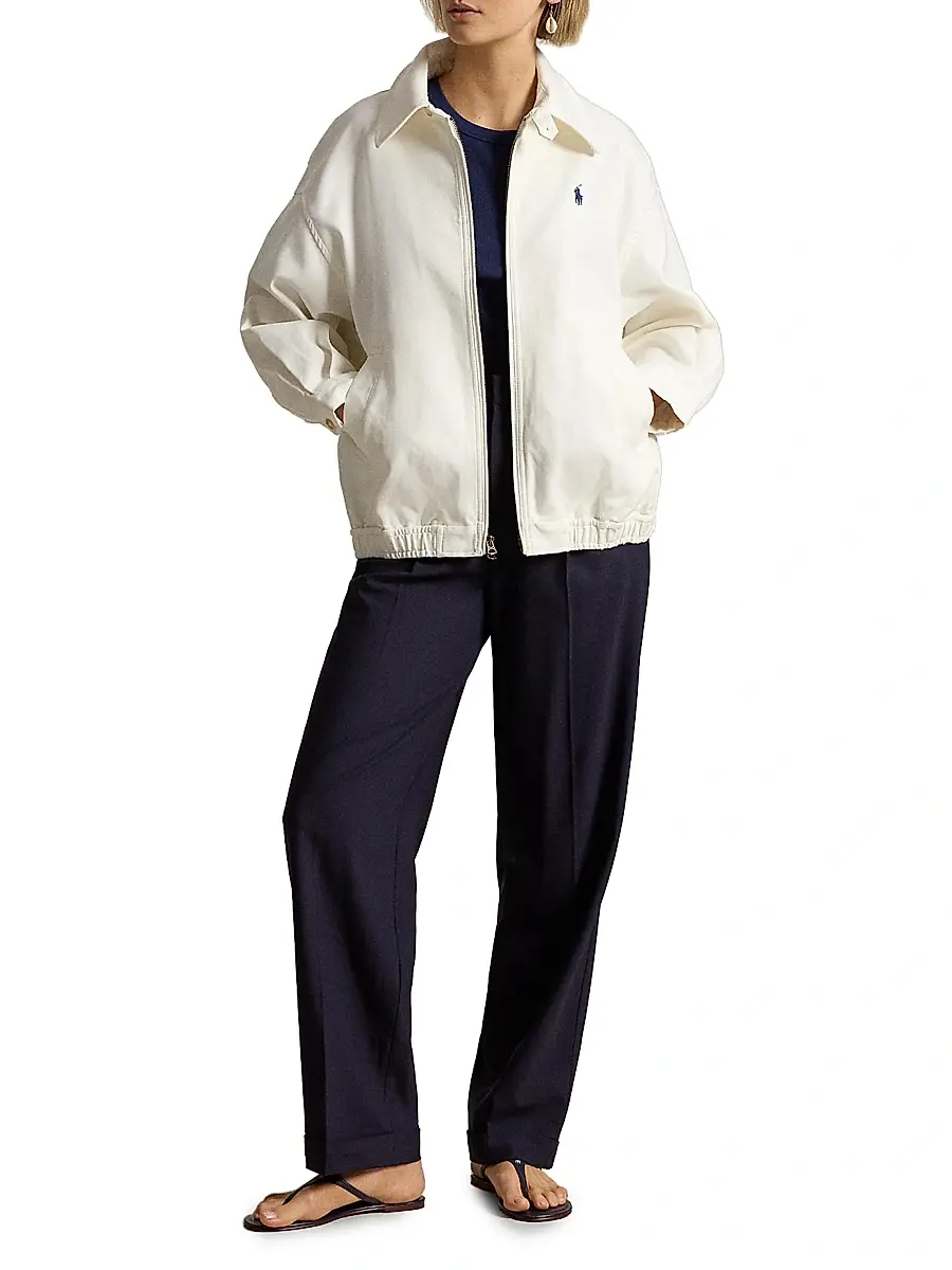 Polo Ralph Lauren Women's Double-Faced Cotton Bomber Jacket | Thumbnail 2 Polo Ralph Lauren Women's Double-Faced Cotton Bomber Jacket | Thumbnail 2