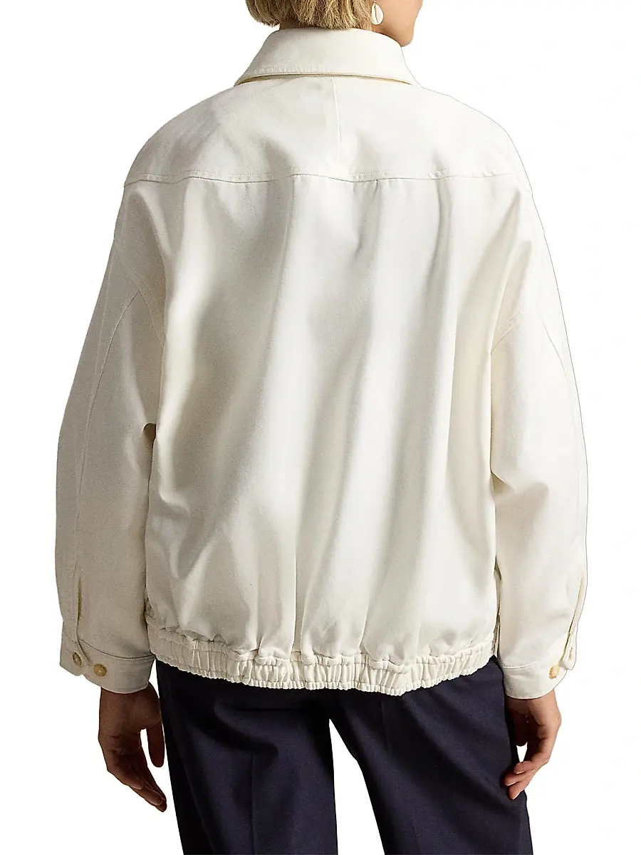 Polo Ralph Lauren Women's Double-Faced Cotton Bomber Jacket | Thumbnail 4 Polo Ralph Lauren Women's Double-Faced Cotton Bomber Jacket | Thumbnail 4