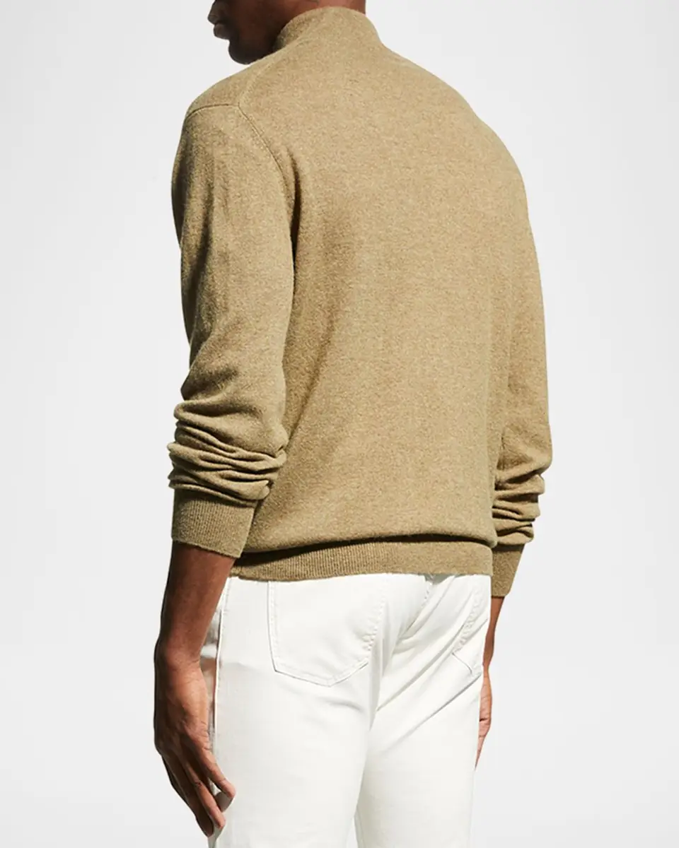 Neiman Marcus Men's Wool-Cashmere 1/4-Zip Sweater | Thumbnail 3