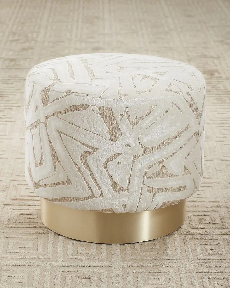Arteriors Avalon Swivel Ottoman