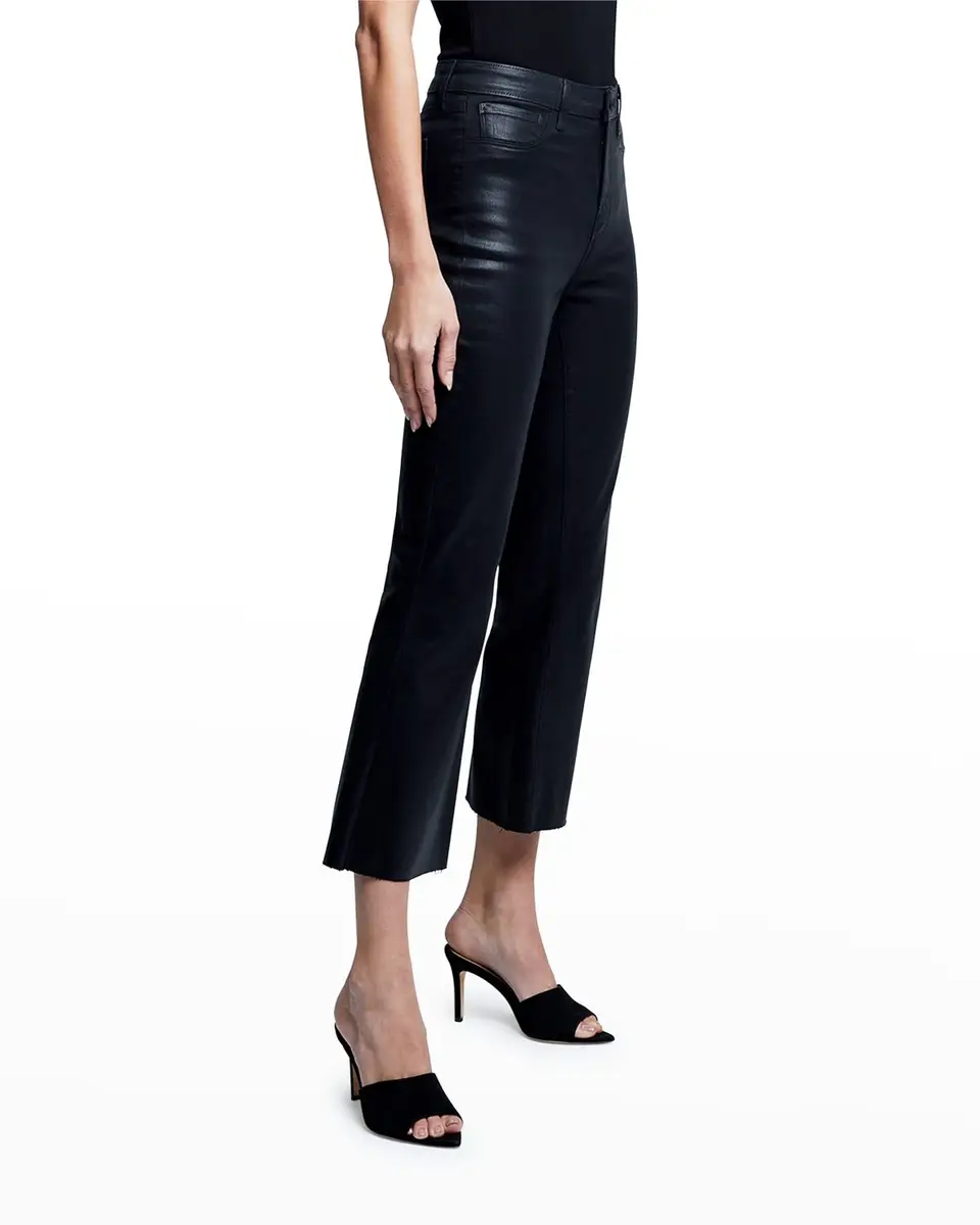 L'Agence Kendra High-Rise Coated Crop Flare Jeans | Thumbnail 6 L'Agence Kendra High-Rise Coated Crop Flare Jeans | Thumbnail 6