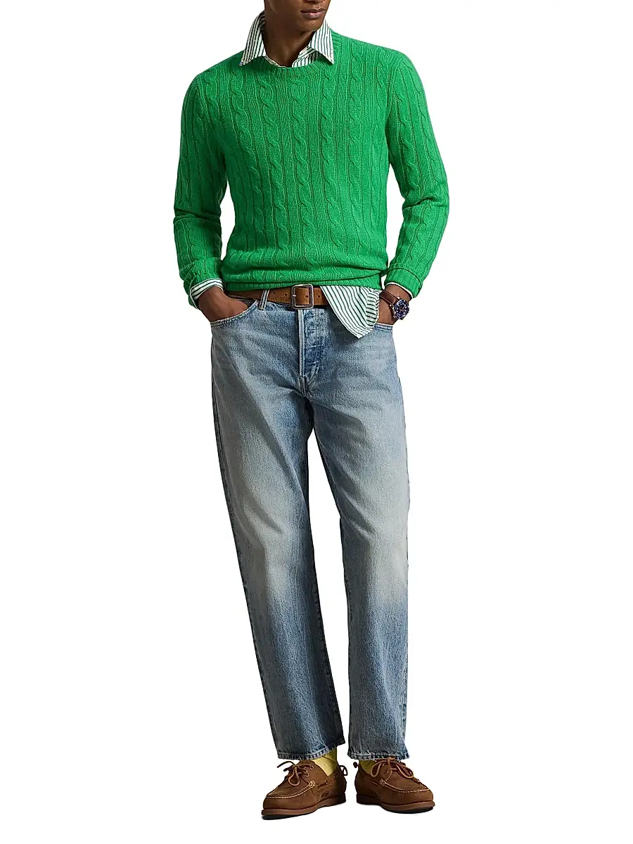 Polo Ralph Lauren Men's Cashmere Cable-Knit Sweater | Thumbnail 2 Polo Ralph Lauren Men's Cashmere Cable-Knit Sweater | Thumbnail 2