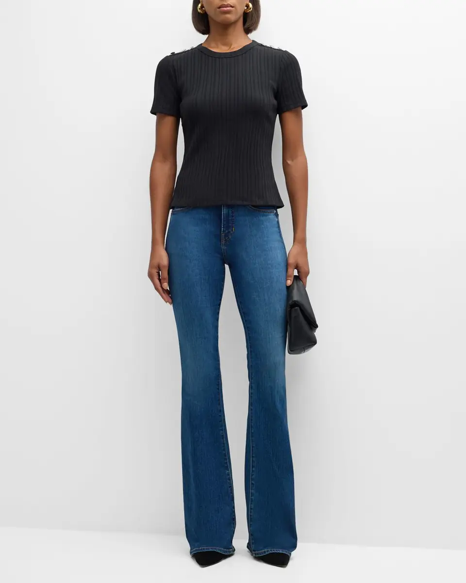 Veronica Beard Beverly High-Rise Skinny Flare Jeans | Thumbnail 2