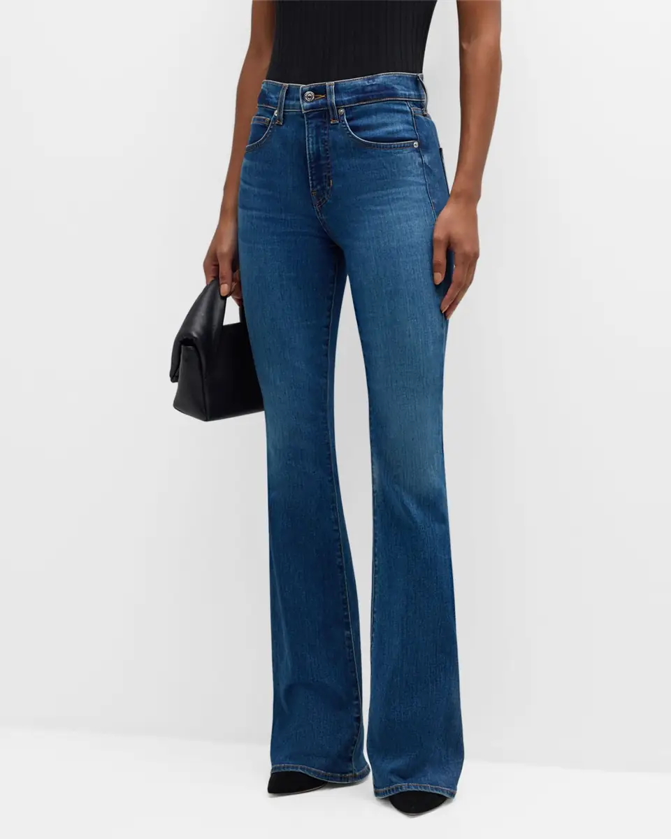 Veronica Beard Beverly High-Rise Skinny Flare Jeans | Thumbnail 4