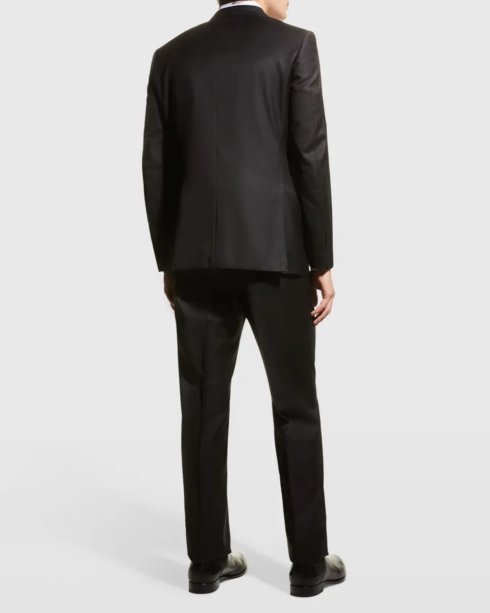 Canali Men's Solid Wool Two-Piece Suit | Thumbnail 3 Canali Men's Solid Wool Two-Piece Suit | Thumbnail 3