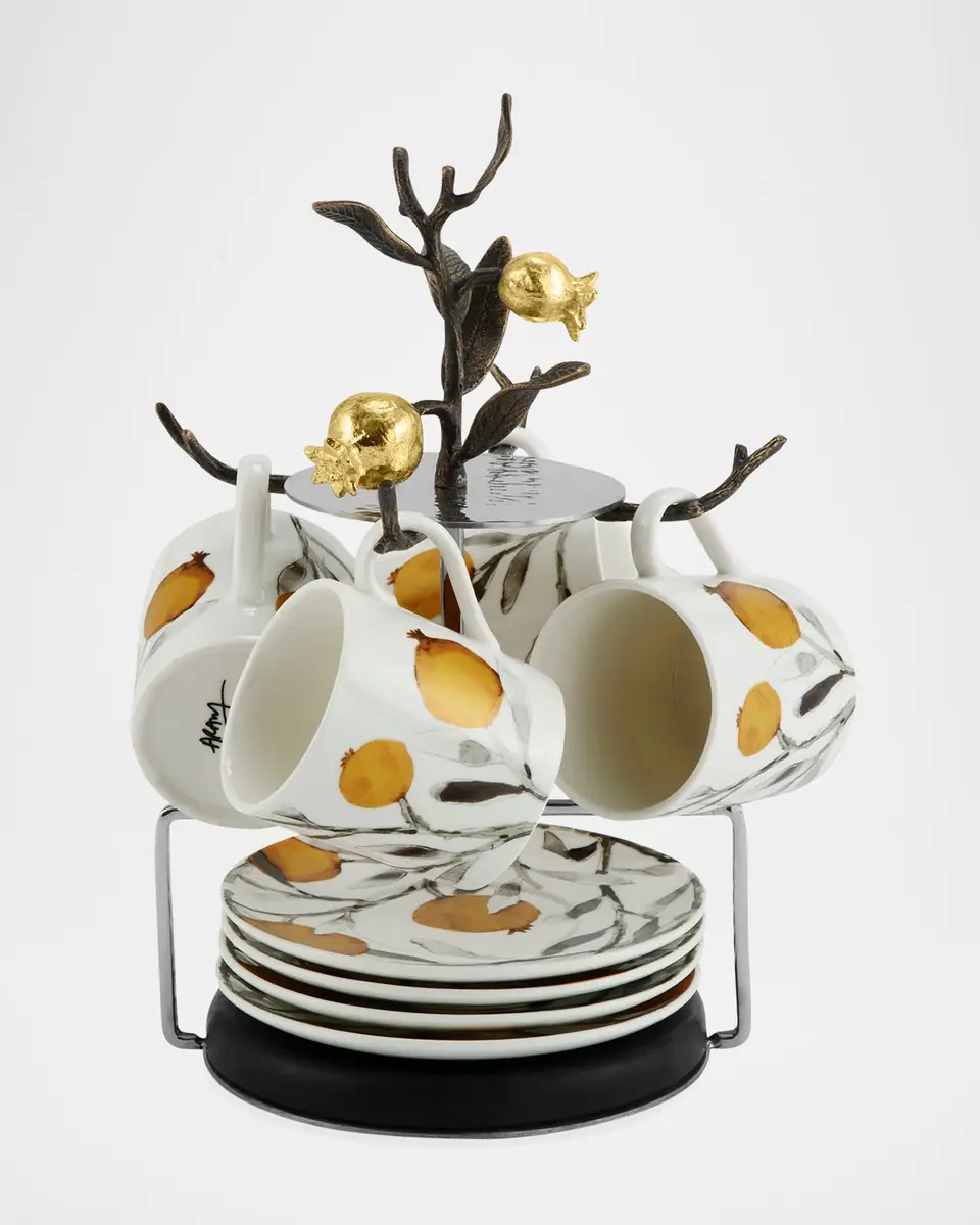 Michael Aram Pomegranate Demitasse Set with Stand | Thumbnail 4