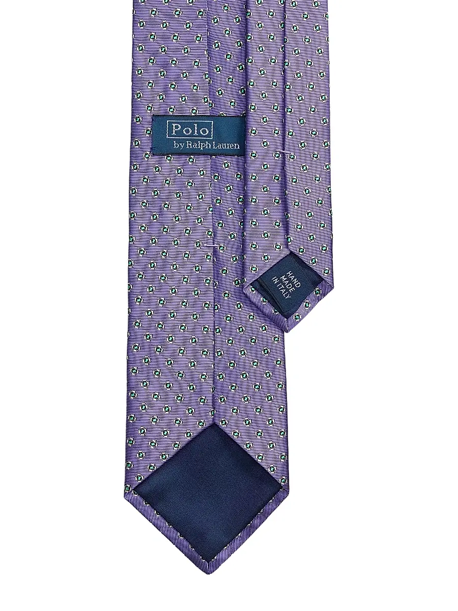 Polo Ralph Lauren Men's Neat Woven Silk Tie - Purple | Thumbnail 2
