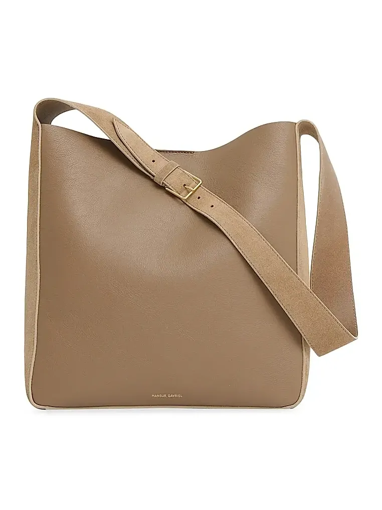 Women's Leather & Suede Box Tote Bag