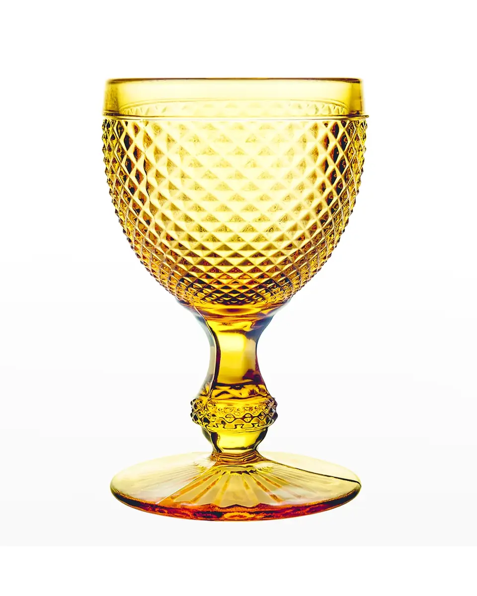Vista Alegre Bicos Amber Water Goblet Glass | Thumbnail 2