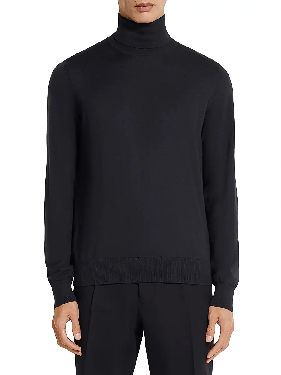 Zegna Men's Cashseta Turtleneck Sweater | Thumbnail 2 Zegna Men's Cashseta Turtleneck Sweater | Thumbnail 2
