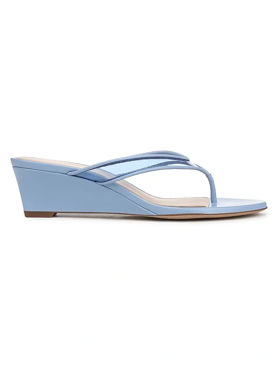 Veronica Beard Women's Clea 45MM Suede Wedge Sandals - Blue Jay - Size 10 | Image 1 Veronica Beard Women's Clea 45MM Suede Wedge Sandals - Blue Jay - Size 10 | Image 1