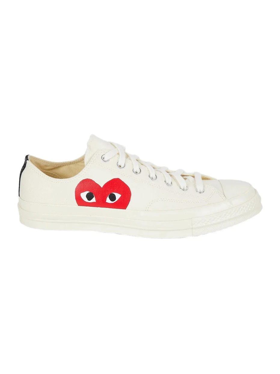 Men CdG PLAY x Converse Men's Chuck Taylor All Star One Heart Low-Top Sneakers