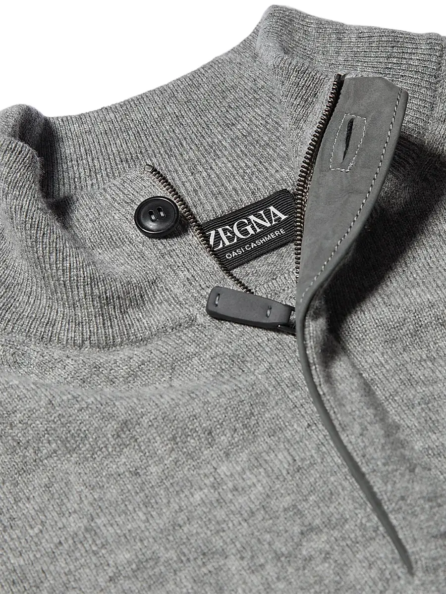 Zegna Men's Oasi Cashmere Sweater | Thumbnail 4