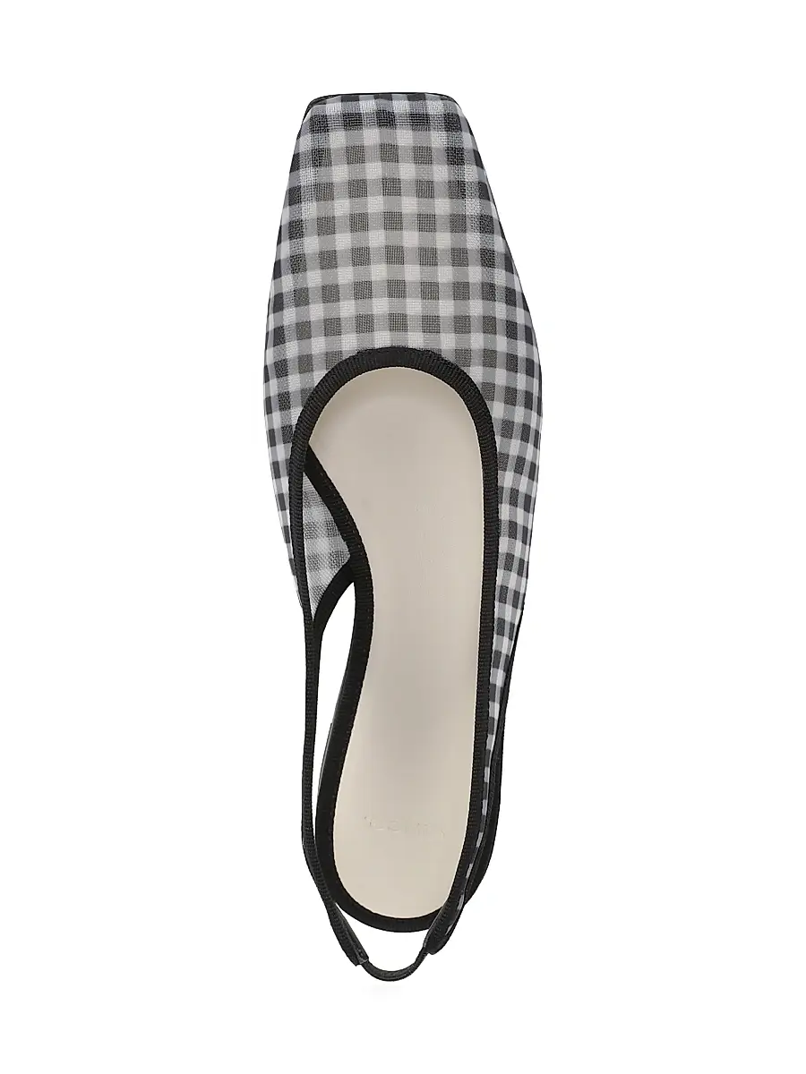 Vince Women's Daphne Gingham Mesh Slingback Flats | Thumbnail 4 Vince Women's Daphne Gingham Mesh Slingback Flats | Thumbnail 4
