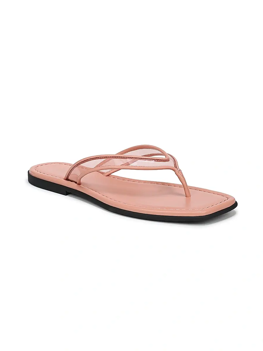 Veronica Beard Women's Clea Leather Flat Sandals | Thumbnail 2