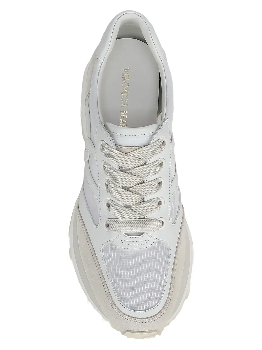 Veronica Beard Women's Valentina Ripstop & Leather Sneakers - Coconut Marmo | Thumbnail 4 Veronica Beard Women's Valentina Ripstop & Leather Sneakers - Coconut Marmo | Thumbnail 4