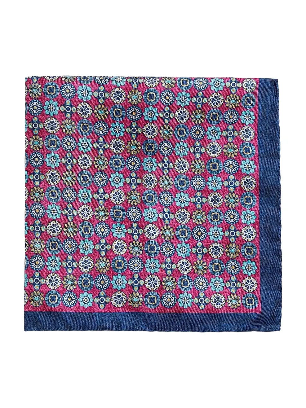 Men's Floral Silk Pocket Square