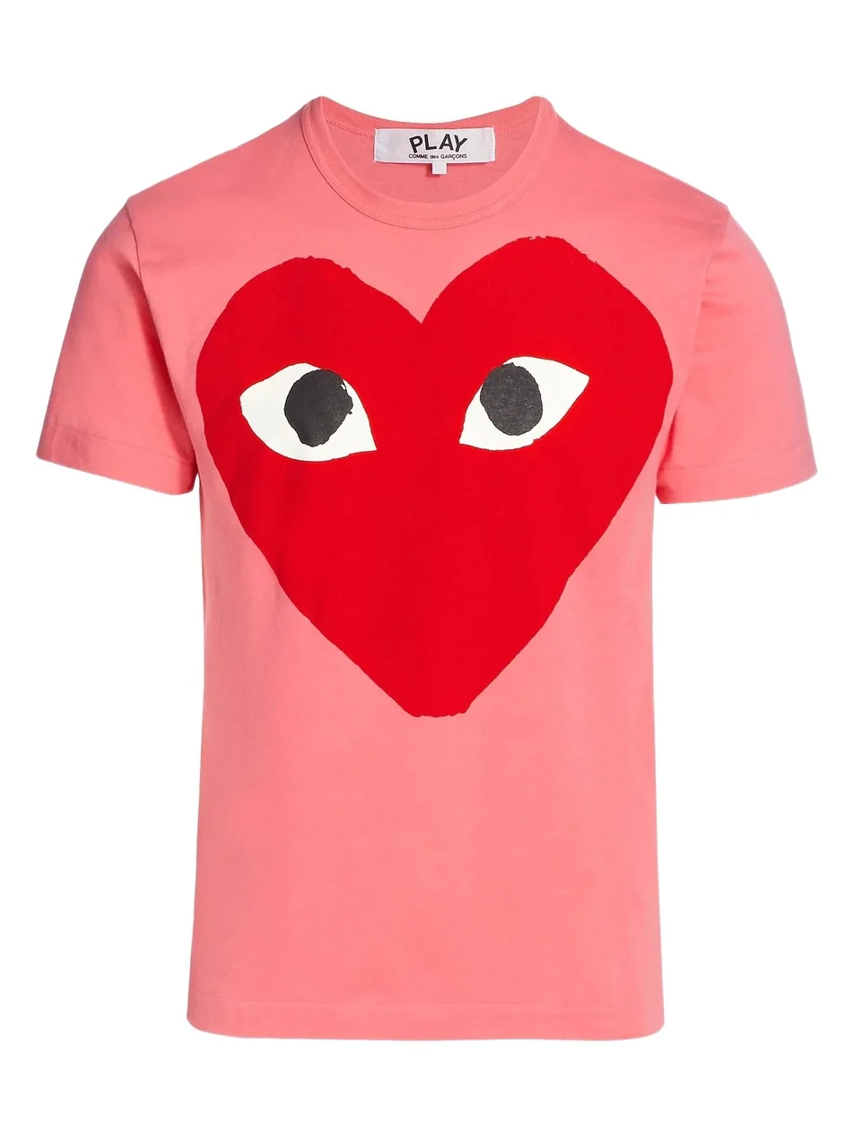 Men Large Center Heart Graphic T-Shirt