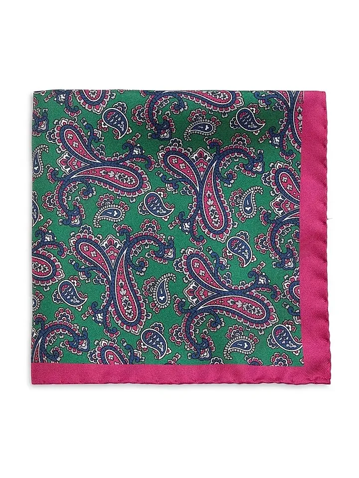 Men's COLLECTION Paisley Silk Pocket Square Men's COLLECTION Paisley Silk Pocket Square