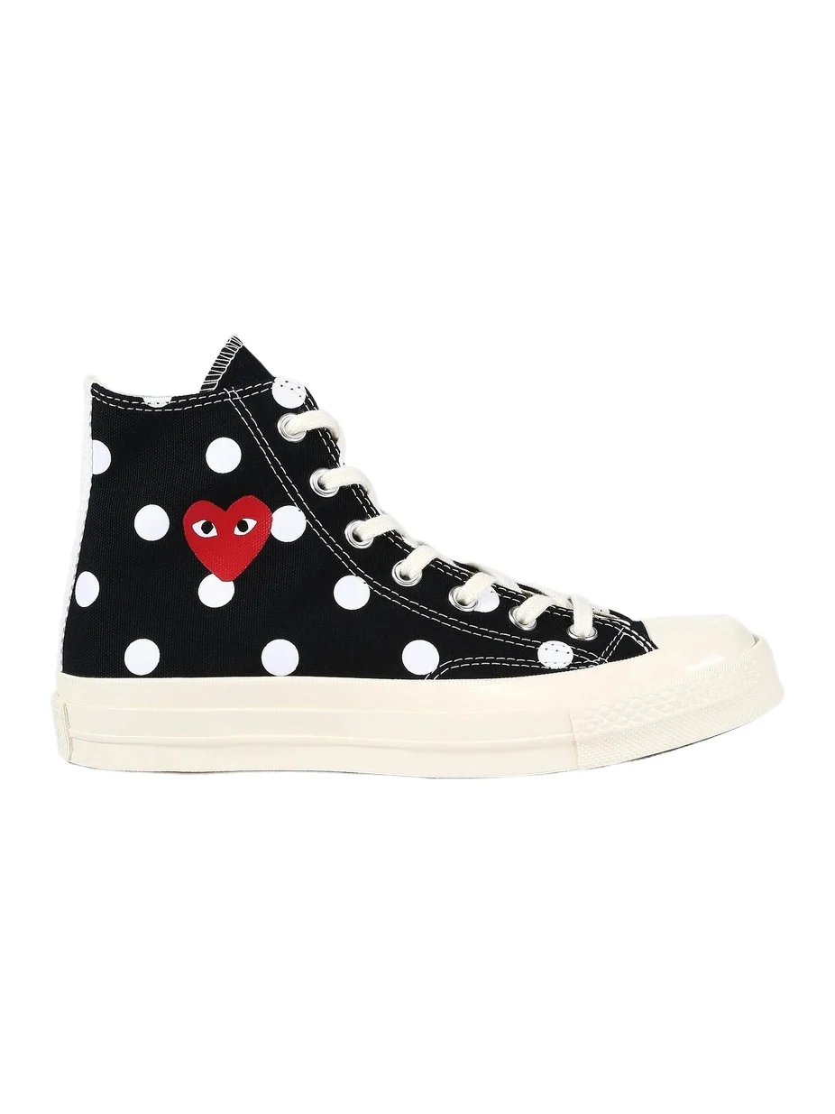 Comme des Garçons PLAY Unisex CdG PLAY x Converse Men's Chuck Taylor All Star Polka Dot High-Top Sneakers