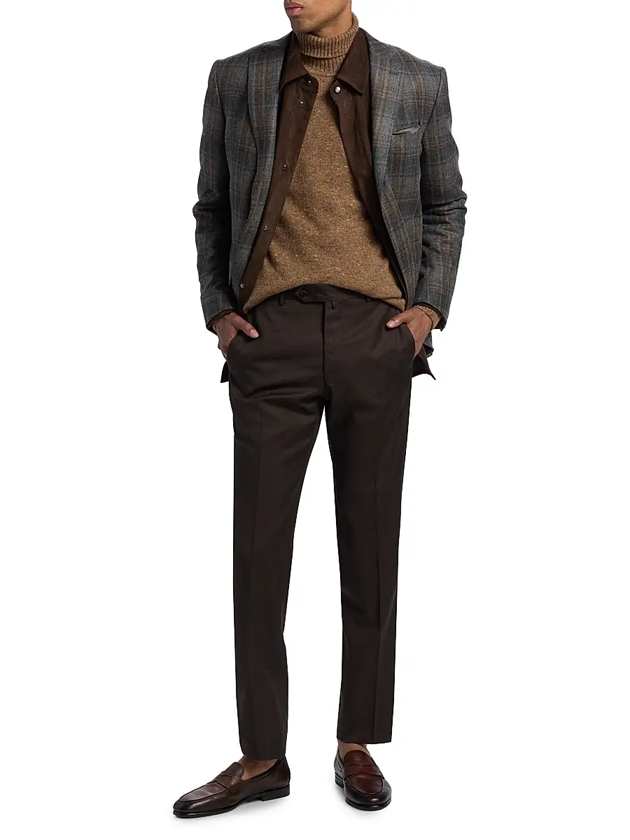 Saks Fifth Avenue Men's COLLECTION Basic Wool Dress Trousers | Thumbnail 2 Saks Fifth Avenue Men's COLLECTION Basic Wool Dress Trousers | Thumbnail 2