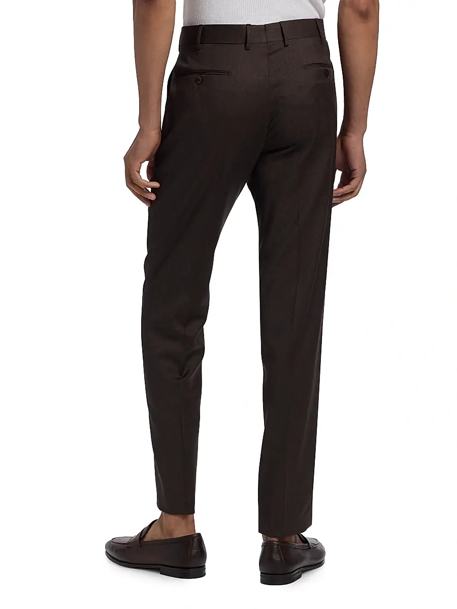 Saks Fifth Avenue Men's COLLECTION Basic Wool Dress Trousers | Thumbnail 5 Saks Fifth Avenue Men's COLLECTION Basic Wool Dress Trousers | Thumbnail 5