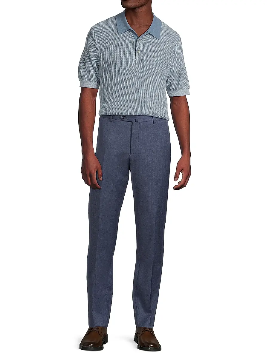 Saks Fifth Avenue Men's COLLECTION Basic Wool Dress Trousers | Thumbnail 2 Saks Fifth Avenue Men's COLLECTION Basic Wool Dress Trousers | Thumbnail 2