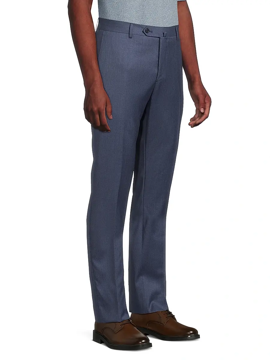Saks Fifth Avenue Men's COLLECTION Basic Wool Dress Trousers | Thumbnail 4 Saks Fifth Avenue Men's COLLECTION Basic Wool Dress Trousers | Thumbnail 4