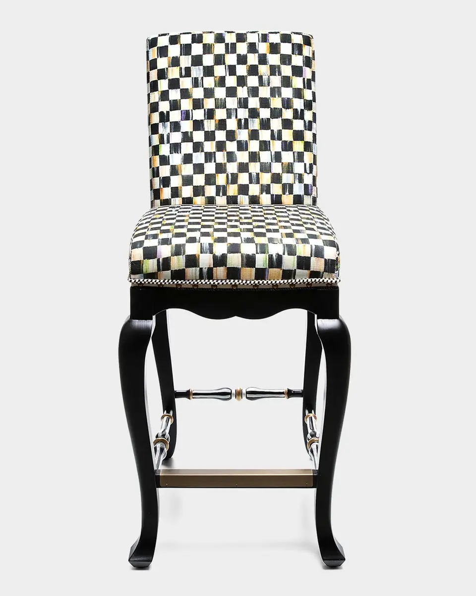 MacKenzie-Childs Courtly Check Counter Stool | Thumbnail 2 MacKenzie-Childs Courtly Check Counter Stool | Thumbnail 2